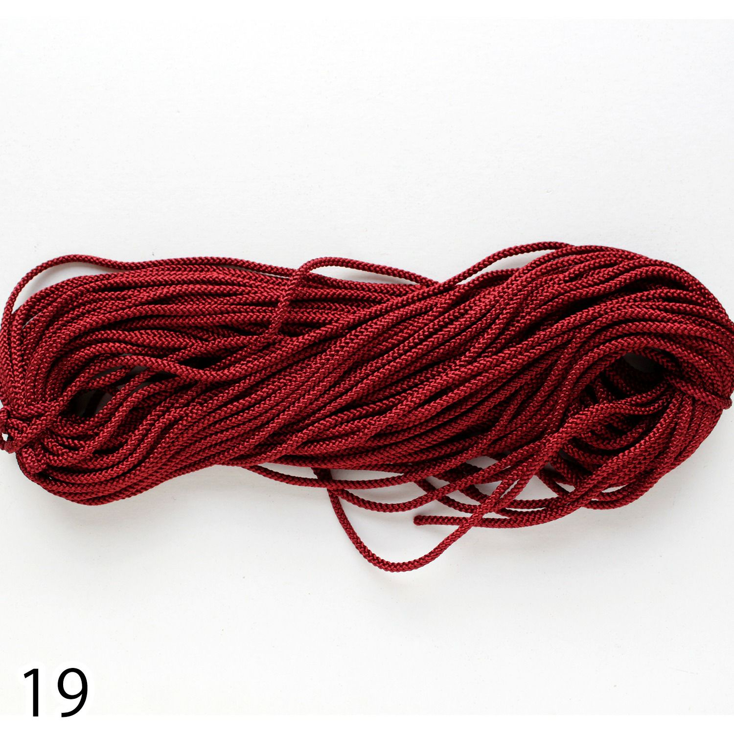 江戸打ひも 細 太さ約 3mm x 30m 赤 白紫 エンジ 黒 黄 全11色 江戸