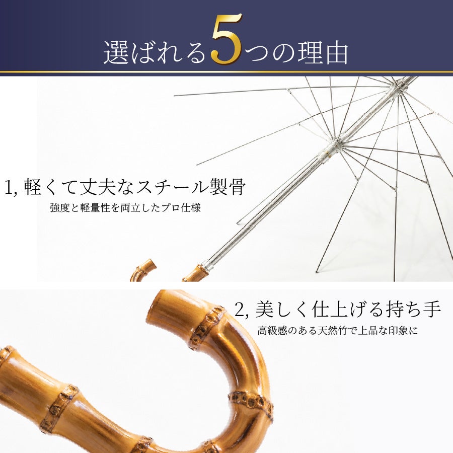 日傘 骨組み パラソル 竹製 バンブー持ち手 手作りキット用 日傘