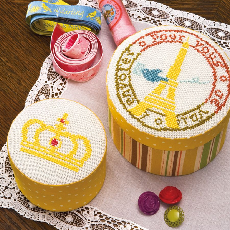 カルトナージュキット +レシピ付き セット 入れ子式 ラウンドボックス