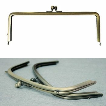 片カン付】口金（がま口）差込タイプ（紙紐入）/W21.5xH9cm 角型（片
