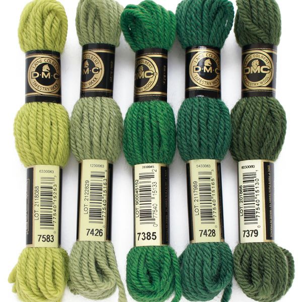 刺しゅう糸 DMC タペストリーウール 4番 緑系 486 刺繍糸 ししゅう 486