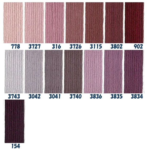 DMC 刺繍糸 刺しゅう糸 25番 8m Art117 紫系1 | 手芸材料のネット