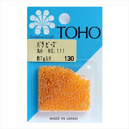 ビーズ 丸小 トーホー 11/0 No.957 着色ラスター 黄・オレンジ・茶