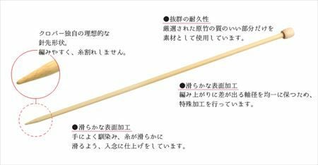 編み針 匠 ミニジャンボ棒針 2本針 長さ約23cm Clover クロバー | 手芸