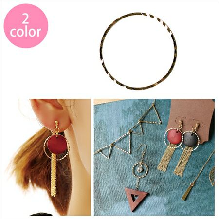 アクセサリー ヒキモノリング 片面カット入 丸 大 φ20mm 10個入 KE1317