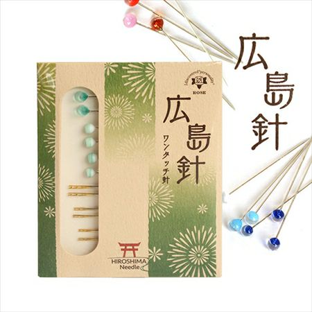 広島針 ニードルセット ワンタッチ針 縫い針6本、待ち針6本入 MR58