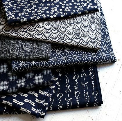 生地 和調プリントムラ糸クロス (最低単位50cm～10cm単位の切り売り