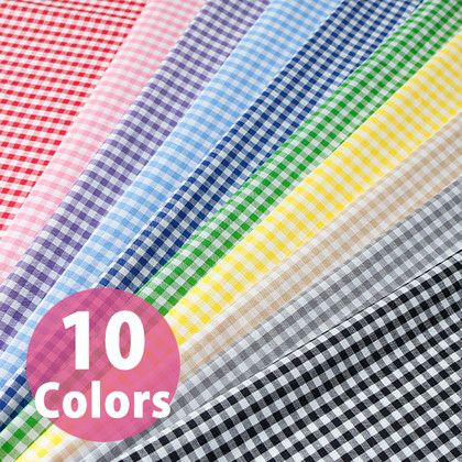 生地 ギンガムチェック 40s 約3mm (最低単位50cm～10cm単位の切売り