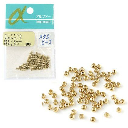 アクセサリー TOHO メタルビーズ ゴールド 2×2mm 約4g入 | つくる