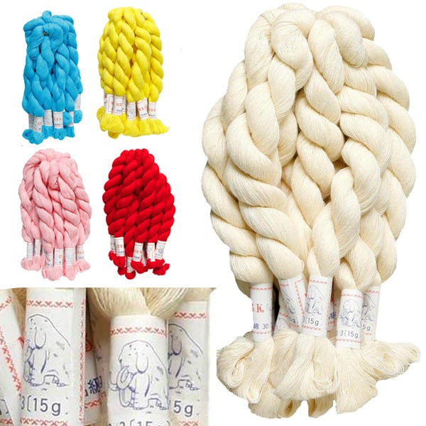 糸和洋裁用しつけ糸仮止め糸#30/315g×10カセ（150g分）|つくる楽しみ