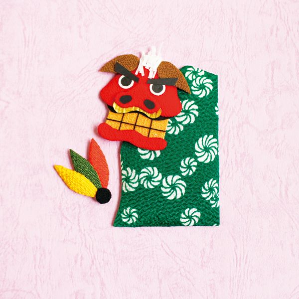 ちりめんパーツ 押絵 獅子舞セット | 手芸材料のネットショップ つくる