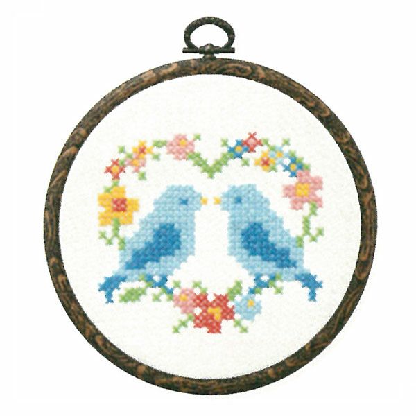 刺しゅうキット ぬりえみたいなクロスステッチ バード | 手芸材料の