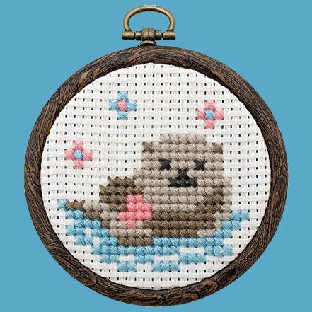 刺しゅうキット クロスステッチ 夏休み クローバー No.7766 まんまる