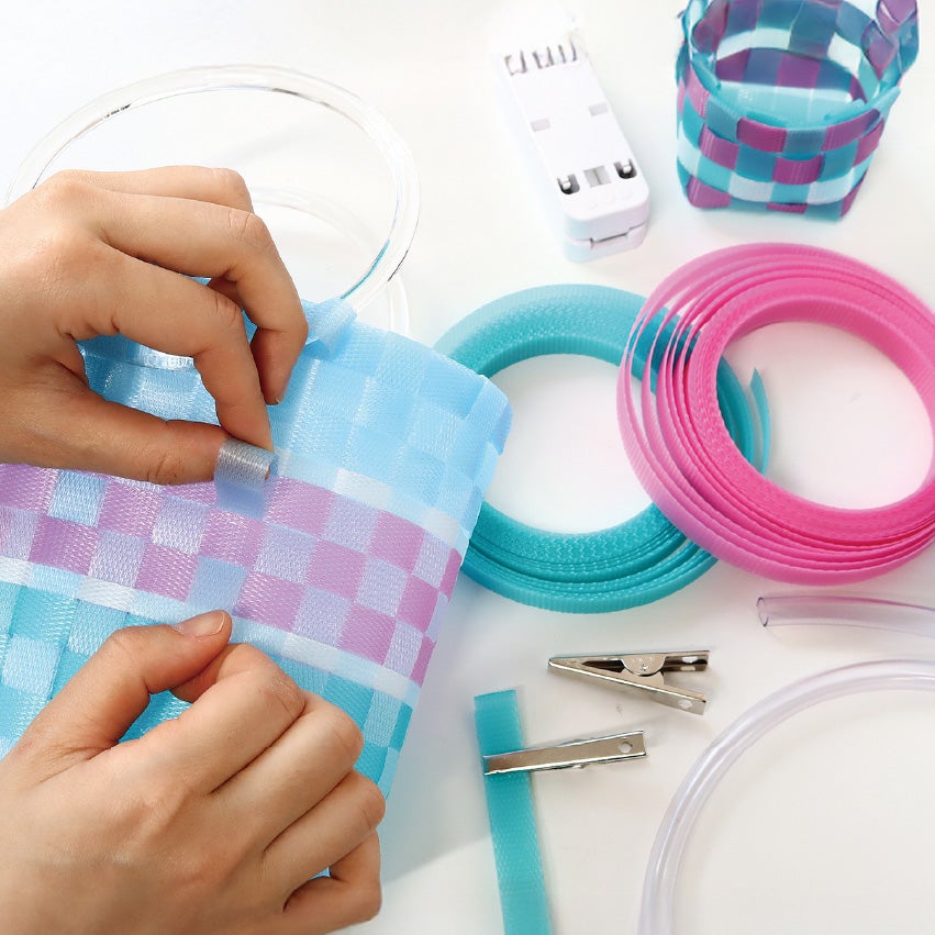 色が選べる PPバンド 6巻セット 15mmx100m大巻 かごバッグ 手芸用