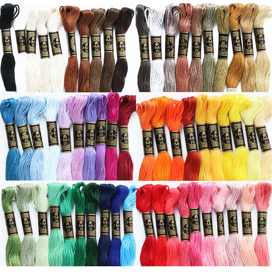 刺繍糸DMC25番8m60本セット2種類刺しゅう糸ししゅう刺しゅう糸フランス刺しゅうくすみカラーつくる楽しみスプリングカラー