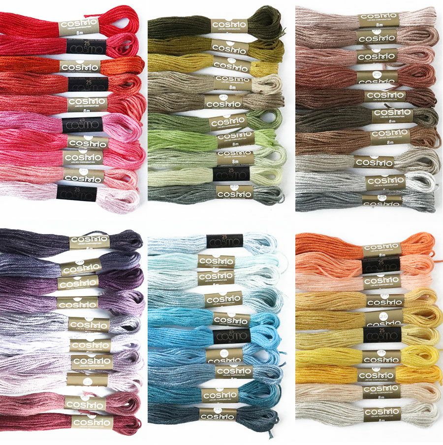 刺しゅう糸 25番 8m 60本セット cosmo 刺繍糸 | 手芸材料のネット