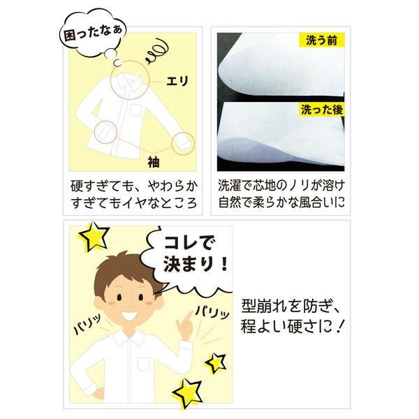 水溶性接着芯地 厚手 1枚入 シャツの襟首、手首に ソーイング | 手芸