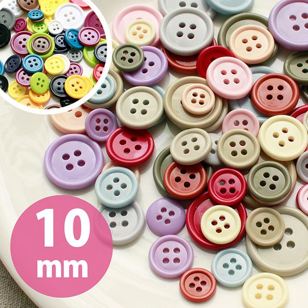 カラーボタン 11個入 アソートセット 直径約10mm ぼたん | 手芸材料の