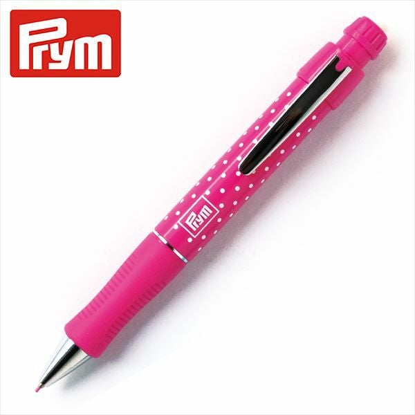 布用水性シャープチャコペン 0.9mm芯 全長140mm ピンク Prym プリム
