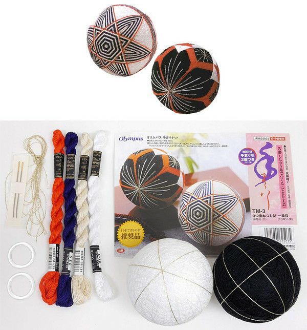 手まりキット てまり手芸 3つ重ねつむ型・一重桜 和手芸 キット てまり