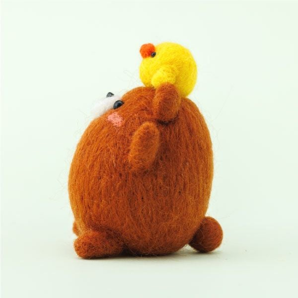 羊毛フェルト ひよことなかよしくまちゃん キット フェルト羊毛 キット