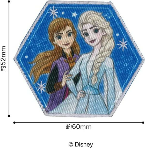 ワッペン アップリケ ディズニー アナと雪の女王 アナ ・ エルサ 横