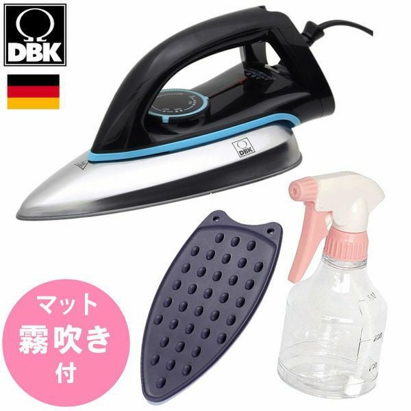 アイロン 霧吹きセット 小型 軽量 ドライアイロン コード付 The DRYザ