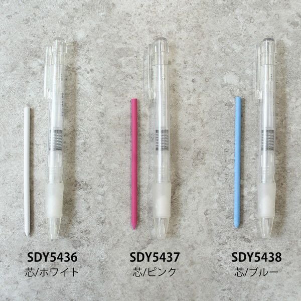 ノック式水性チャコペン 本体＋芯1本入り チャコペン 水性 裁縫道具