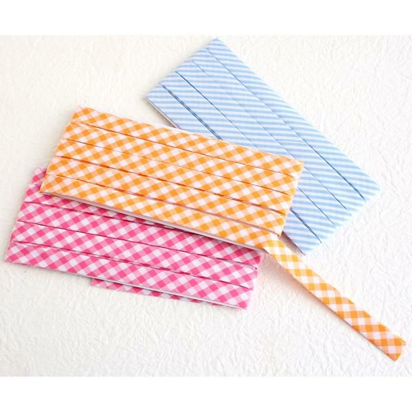 バイアステープ ふちどりテープ キャプテン ギンガム チェック