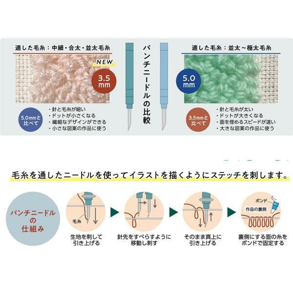 パンチニードル 刺しゅう ニードル パンチニードル3.5mmサイズ