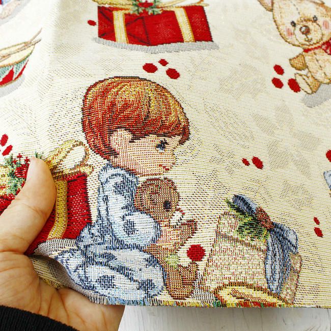 ゴブラン 生地 インポート インテリア ゴブラン織り クリスマス キッズ