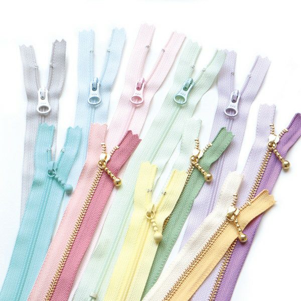 お試し6本セット) ファスナー パール調ポーチ用ファスナー14cm