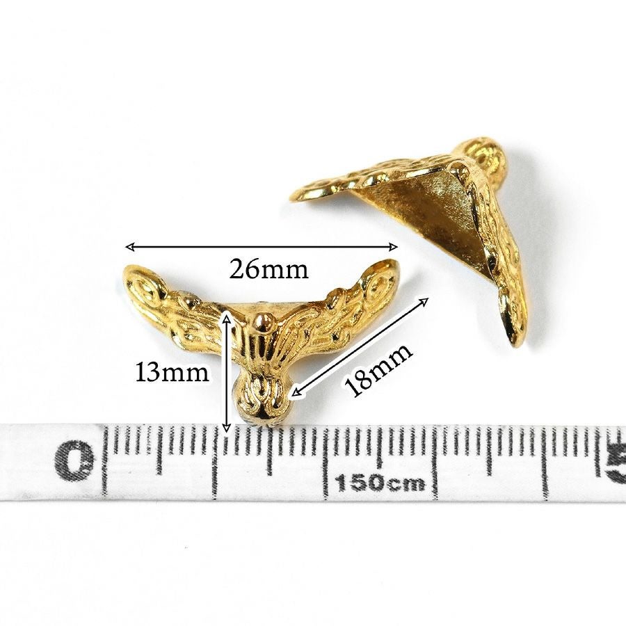 金属パーツ金具 装飾 猫足金具 小 4個入 サイズ:W26mm×?18mm×H13mm