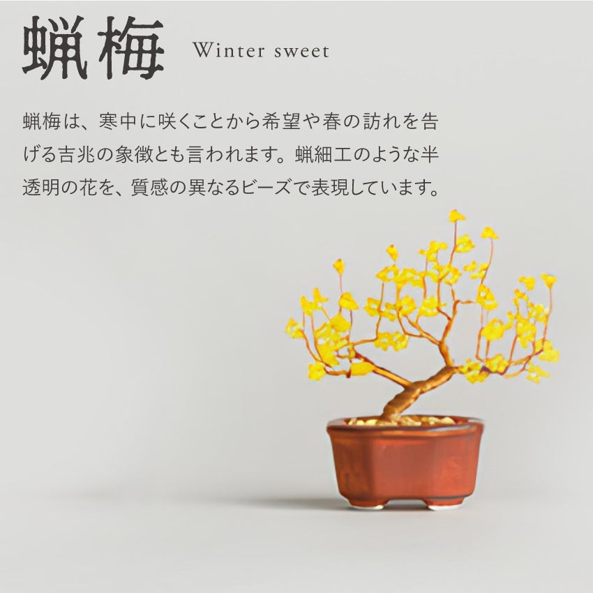 自然石 水石 アートピース 盆栽 朱泥 盆栽 水盤　花道　ミニチュア　4点セット ビーズキット ネジッテBONSAI 盆栽 ビーズキットセット MIYUKI