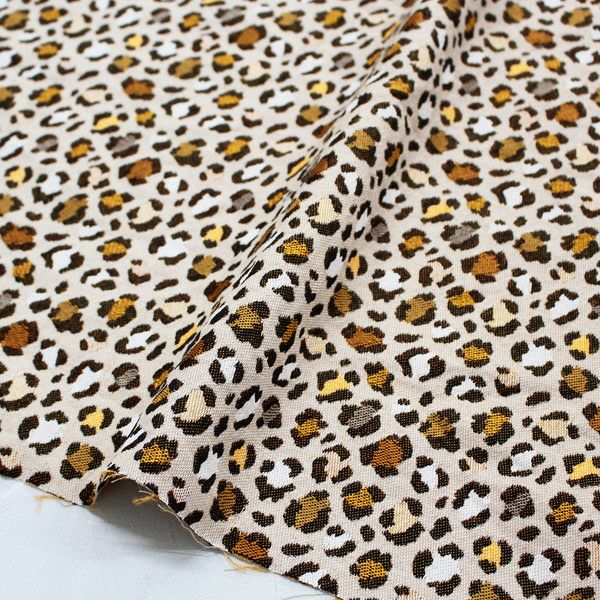 輸入生地 生地 サフェコ ジャガード生地 ヒョウ柄 レオパード Jacquard