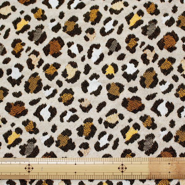 輸入生地 生地 サフェコ ジャガード生地 ヒョウ柄 レオパード Jacquard