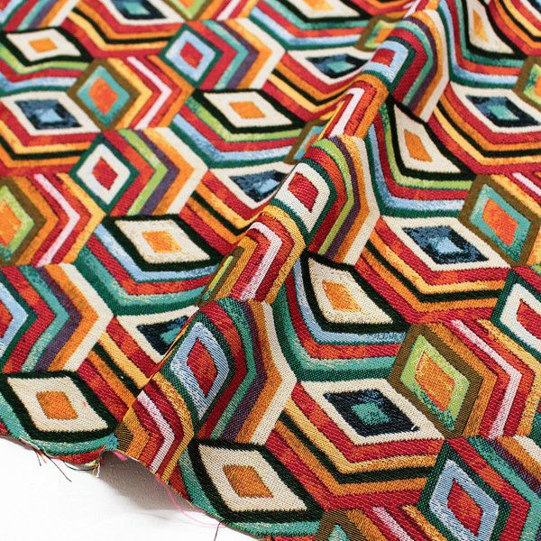輸入生地 生地 サフェコ ジャガード生地 ひし形 幾何学 Jacquard