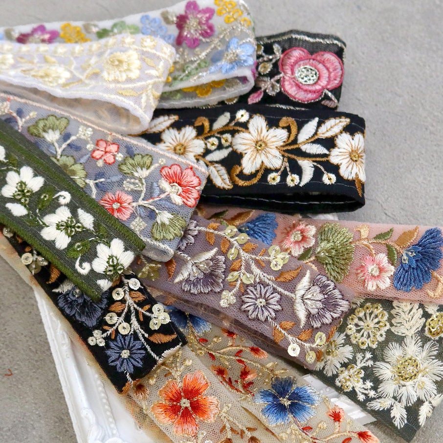インド刺繍リボン はぎれ 詰め合わせ 福袋 5m分 ハンドメイド