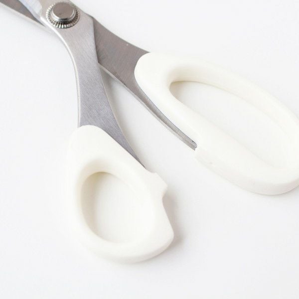 ミササ 左利き用ステンレス裁ちはさみ20cm 白 キャップ付き 1丁