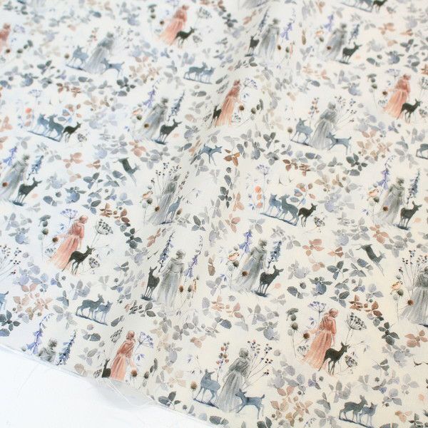 輸入生地 生地 acufactum プリント生地 約150cm幅 (最低単位30cm～10cm