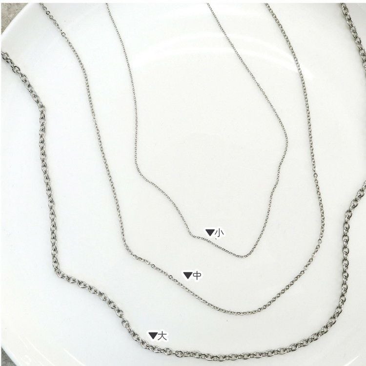 ステンレス あずきチェーン シルバー 線径約1mm 1コマ約4mm 50cm以上