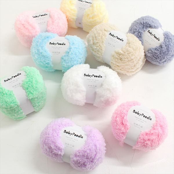 ふわふわビスケットカラーわんちゃんのイヤーマフ♡ ポメ 韓国 プードル 毛糸 冬 毛糸 かわいい knitwit ベビープードル 1玉入 冬 編み物 秋冬毛糸