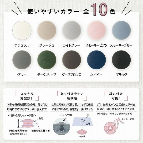 クローバーラブ様　確認用 クロバー らくらく取付！薄型プラスナップ Φ13mm 8組入り 39-171 172
