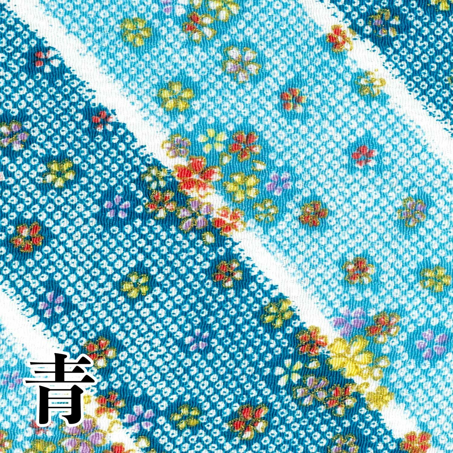小紋 色鮮やかな花柄模様 金彩 鳩羽紫色 トールサイズ しつけ糸 K-3778 小紋 色鮮やかな花柄模様 金彩 鳩羽紫色 トールサイズ しつけ糸 K-3778