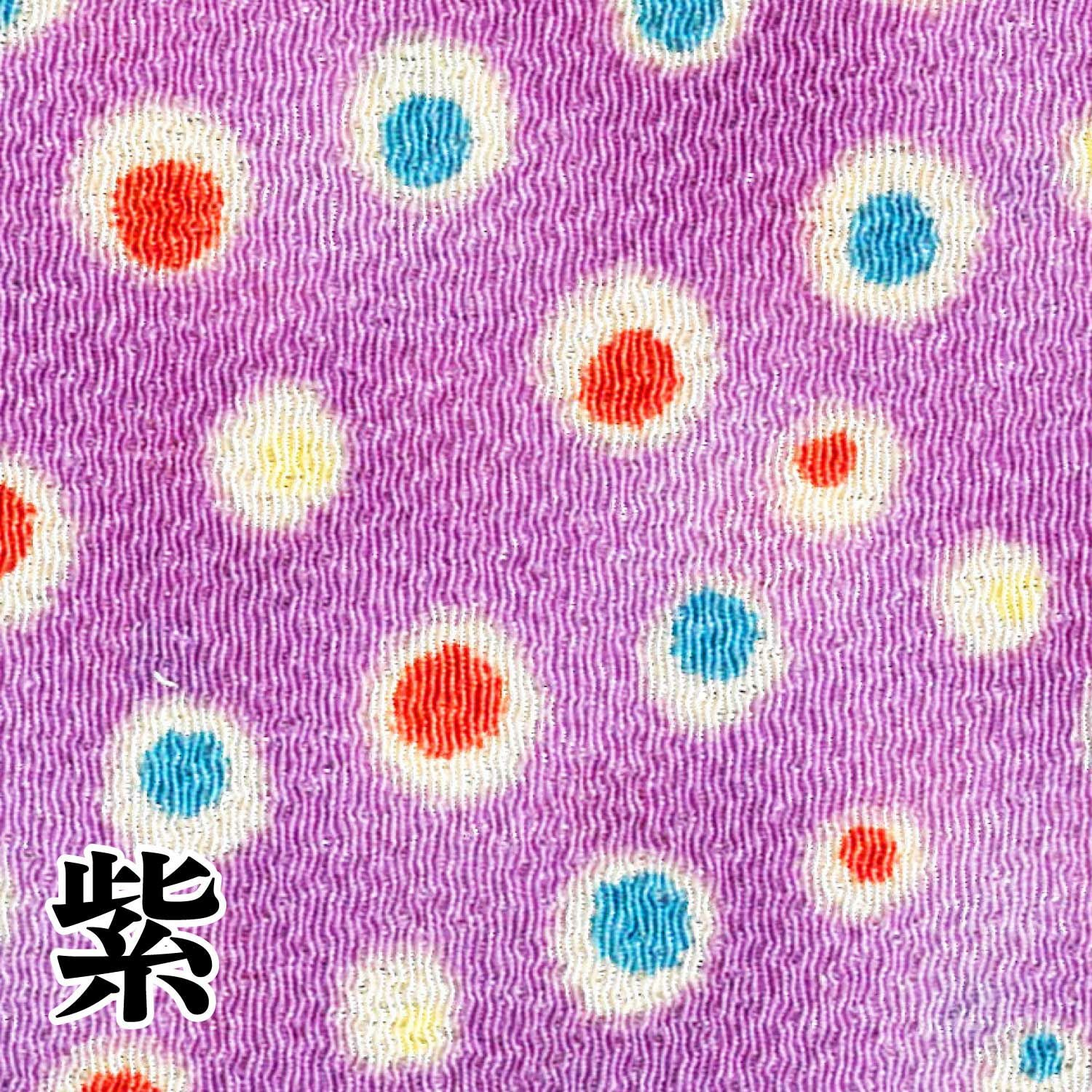 ちりめん 友禅 カットクロス 約23×33cm ポップドット 和手芸 ちりめん