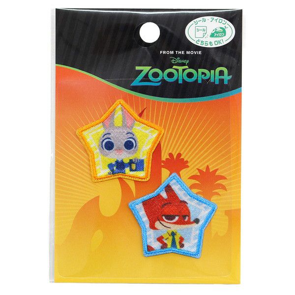パイオニア ディズニー ズートピア ジュディ/ニック 2個付きワッペン