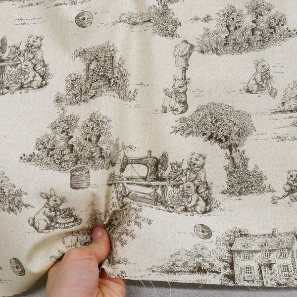 生地 トワルドジュイ うさぎ トワル・ド・メルスリー シーチング (最低