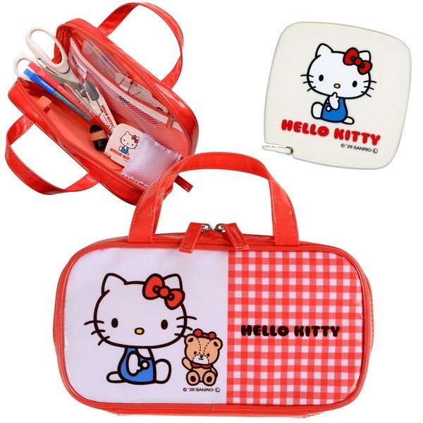 ハローキティ ファスナーバッグ 入学 小学校 中学校 家庭科 裁縫セット