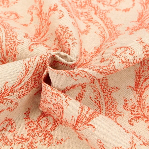 輸入生地 生地 インポート Toile de Jouy-トワルドジュイ 綿麻プリント