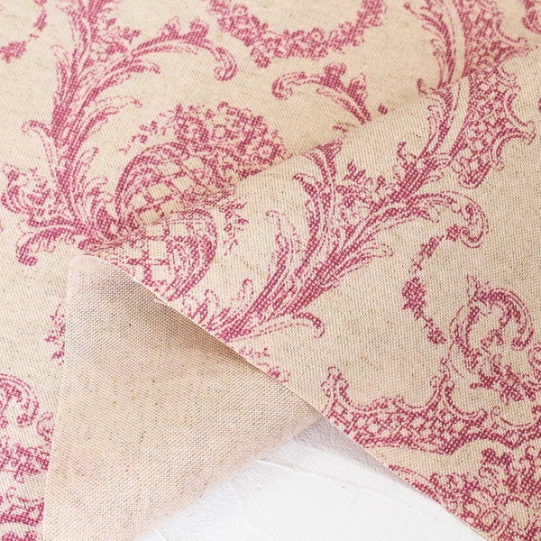 輸入生地 生地 インポート Toile de Jouy-トワルドジュイ 綿麻プリント